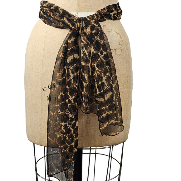Cejon Accessories Mob wife animal print statement bow scarf 13 x 60 - Picture 3 of 5